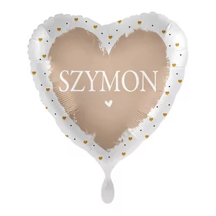 Balon imienny foliowy Szymon serce pakowany 43 cm - Balony i akcesoria - miniaturka - grafika 1