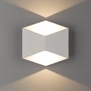 Nowodvorski Ścienna LAMPA kinkiet TRIANGLES LED 8143 elewacyjna OPRAWA metalowa LED 10W 3000K do łazienki loft IP54 biała 8143 - Lampy ogrodowe - miniaturka - grafika 1