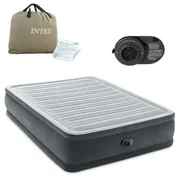 Intex 64906ND - Materasso Dura-Beam PremAire Matrimoniale Autogonfiante, 152x203x46 cm
