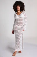 Stroje kąpielowe - Hunkemöller Szydełkowa sukienka Maxi Biały - miniaturka - grafika 1