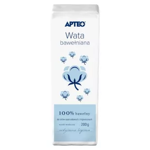 WATA APTEO CARE opatrunkowa bawełniana, 200g - Apteczki i materiały opatrunkowe - miniaturka - grafika 1