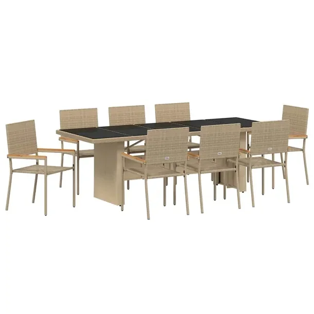 Zestaw Mebli Ogrodowych Technorattan Beżowy 240x90x75 cm