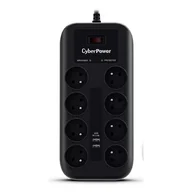 Listwy zasilające - CyberPower Professional 8 gniazd 2x USB 1.8m czarna - miniaturka - grafika 1