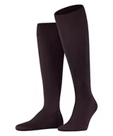 Skarpetki męskie - FALKE Mężczyźni Podkolanówki ClimaWool M KH Trwały Lyocell Wełna długie jednokolorowe 1 Para, Czerwony (Barolo 8596), 43-44 - miniaturka - grafika 1