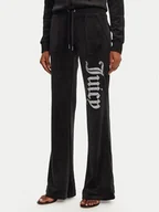 Spodnie sportowe damskie - Juicy Couture Spodnie dresowe Layla JCBBJ125806 Czarny Regular Fit - miniaturka - grafika 1