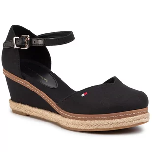 Tommy Hilfiger Espadryle Basic Close Toe Mid Wedge FW0FW04787 Black BDS - Espadryle damskie - miniaturka - grafika 1