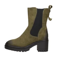 Botki damskie - Botki damskie na obcasie VINCEZA 10812 KHAKI ZAMSZ - Vinceza - miniaturka - grafika 1