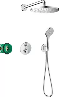 Hansgrohe Croma Zestaw prysznicowy termostatyczny podtynkowy z deszczownicą chrom 27954000 - Zestawy prysznicowe - miniaturka - grafika 1