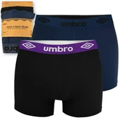 Majtki męskie - UMBRO Bokserki Męskie 2 sztuki Bawełna NAVY VIOLET Rozmiar XL - miniaturka - grafika 1