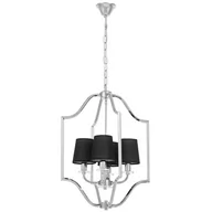Lampy sufitowe - LAMPA WISZĄCA NOWOCZESNA CZARNO-CHROMOWANA ORLANDO W4 - miniaturka - grafika 1