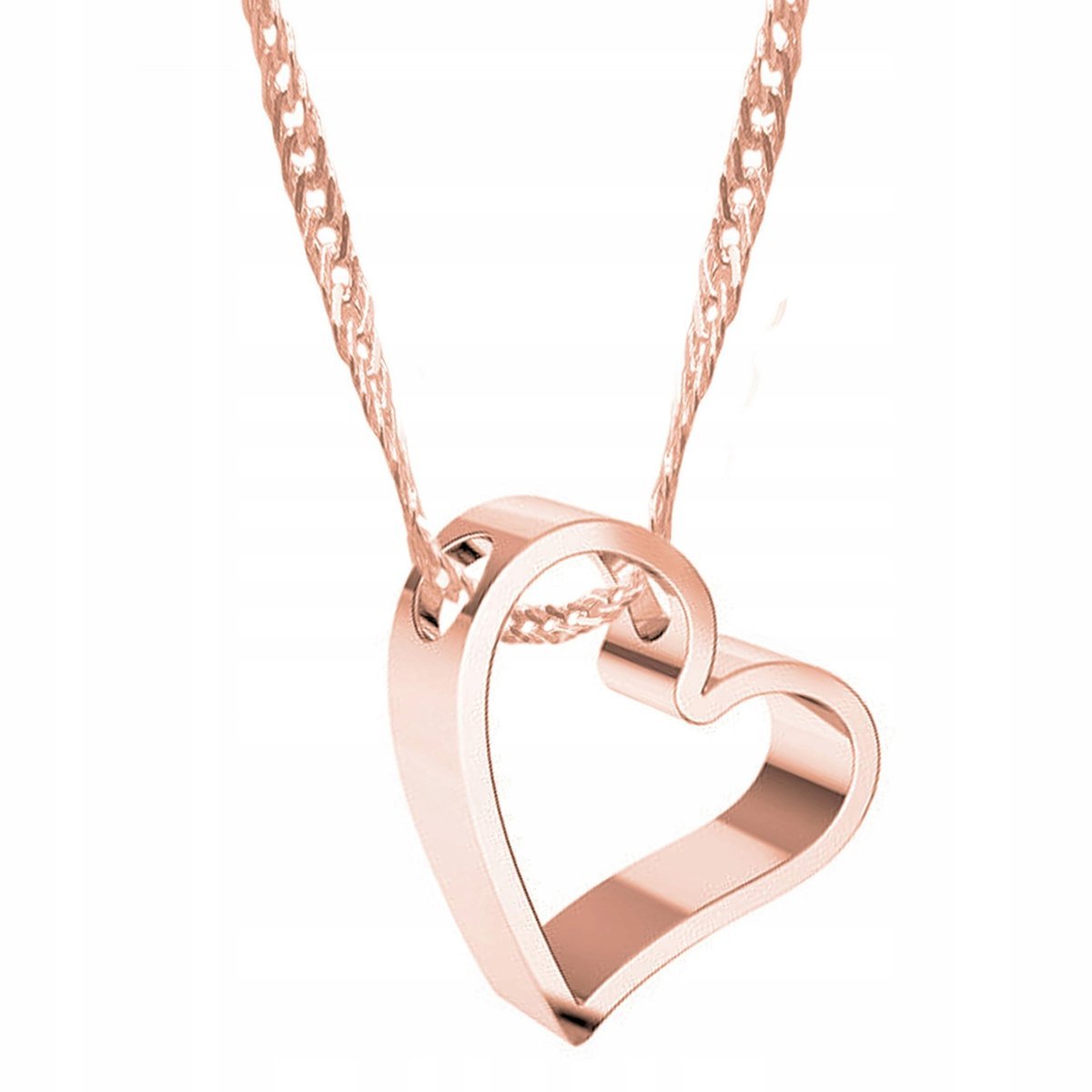 Naszyjnik Pozłacany z Sercem Serduszkiem Serce Serduszko Heart SREBRO 925