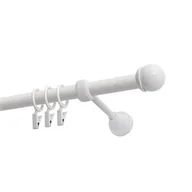 Karnisze - Karnisz DECASTYL Gałka Max z kółkami Pojedynczy 320 cm Biały - miniaturka - grafika 1