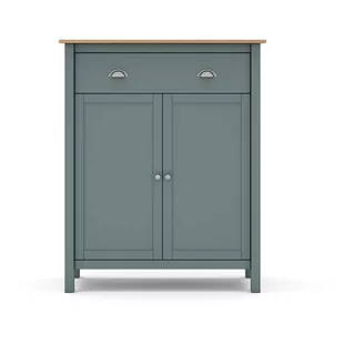 Zielona/naturalna wysoka komoda z litego drewna sosnowego 90x110 cm Misti – Marckeric - Komody - miniaturka - grafika 1
