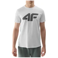 Koszulki sportowe męskie - Koszulka męska 4F Tshirt M1155 Rozmiar: XXL / Kolor: biały - miniaturka - grafika 1