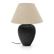 Noże stołowe - Czarno-beżowa lampa stołowa z tekstylnym kloszem (wysokość 60 cm) Mercadal – Kave Home - miniaturka - grafika 1