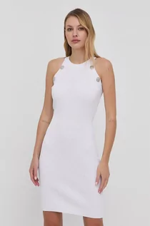 Sukienki - Silvian Heach sukienka kolor biały mini dopasowana - grafika 1