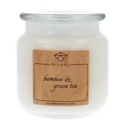 Świece - Zapachowa świeca sojowa Moma Fragrances, 500 ml o zapachu Bamboo & Green Tea - miniaturka - grafika 1