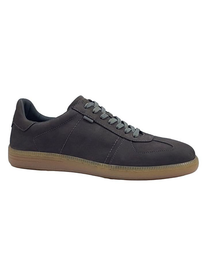 s.Oliver Skórzane sneakersy w kolorze antracytowym