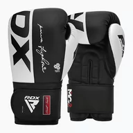 Rękawice bokserskie - Rękawice bokserskie RDX REX F4 biało-czarne BGR-F4B-10OZ  16 oz - miniaturka - grafika 1