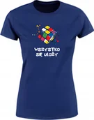 Koszulki i topy damskie - Koszulka damska Kolorowa Kostka Rubika - Wszystko się ułoży t-shirt damska - miniaturka - grafika 1