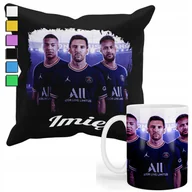 Gadżety dla niej i dla niego - ZESTAW KUBEK + PODUSZKA Z POSZEWKĄ- DLA FANA MESSI,NEYMAR,MBAPPE + IMIĘ - miniaturka - grafika 1