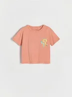 Bluzki dla niemowląt - Reserved - T-shirt oversize - brzoskwiniowy - miniaturka - grafika 1