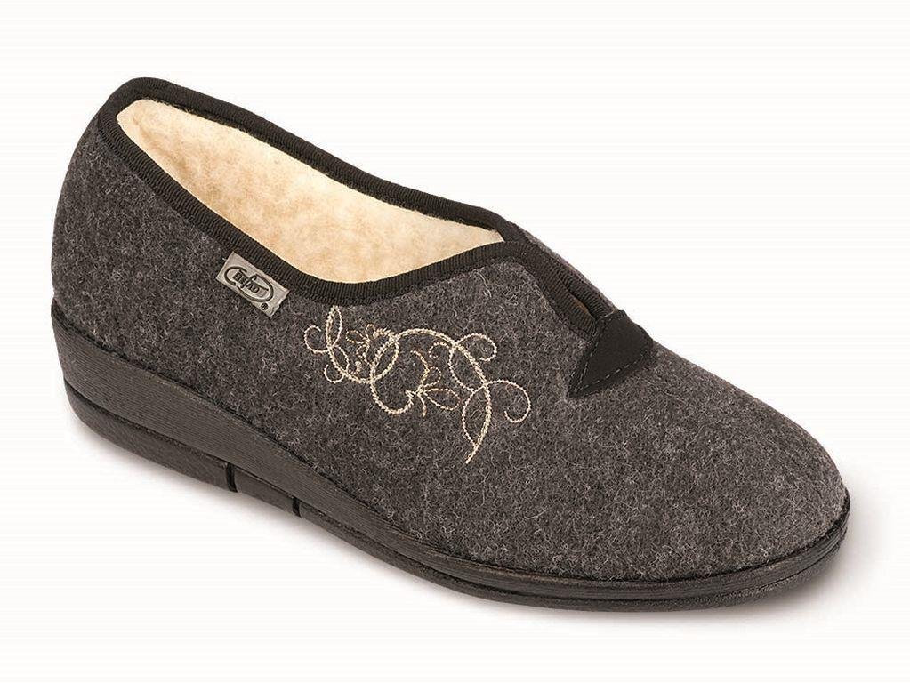 Befado - Obuwie buty damskie kapcie z futrem owczym - 41