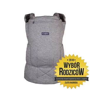 Zaffiro Smart, Nosidełko ergonomiczne, regulowane, Melange grey - Nosidełka dla dzieci - miniaturka - grafika 1