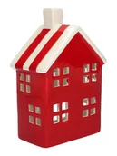 Świeczniki - Świecznik domek czerwony ceramika prezent święta - miniaturka - grafika 1