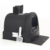 Kuwety dla kotów - Czarna kuweta dla kota Curver Vintage - miniaturka - grafika 1