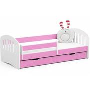 Łóżka dla dzieci i młodzieży - Łóżko dziecięce 180x80 PLAY ze stelażem i materacem różowe - miniaturka - grafika 1