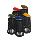 Pojemniki przemysłowe - STOJAK NA WORKI RUFF CZARNY, POKRYWA BRĄZOWA - miniaturka - grafika 1