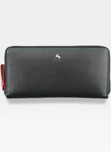 Visconti Portfel Damski Skórzany Mulikolor SP33 - Czarny Multi - Portfele - miniaturka - grafika 1