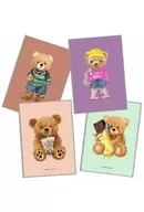 Zeszyty szkolne - Zeszyt A4/60K kratka PP Teddies (4szt) NARCISSUS - miniaturka - grafika 1