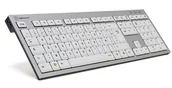 Klawiatury - Logickeyboard SKB-AJPU-FR klawiatura Uniwersalne USB AZERTY Francuski Aluminium, Biały SKB-AJPU-FR - miniaturka - grafika 1