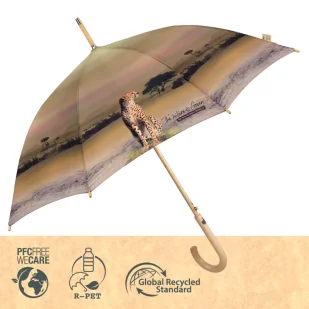 Parasol długi Perletti Eco Green Pantera, odcień brązu - Parasole - miniaturka - grafika 1
