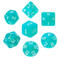 Akcesoria do gier planszowych - Rebel Komplet kości Rpg - Księżycowe - Turkusowe - miniaturka - grafika 1