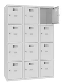 Szafki BHP - Szkolna szafka SMS 434 ze schowkami na klucz - miniaturka - grafika 1
