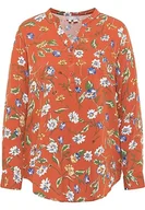 Bluzki damskie - usha Damska bluzka koszulowa 10121951, rdzawo-czerwona, wielokolorowa, XL, rdzawo-czerwony, wielokolorowy, XL - miniaturka - grafika 1