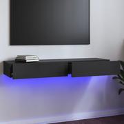 Szafki RTV - Szafka pod TV z LED, szara z połyskiem, 120x35x15,5 cm Lumarko! - miniaturka - grafika 1