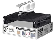 Skarpetki dla dzieci - Hanger Central Oszczędność miejsca, 30 sztuk, wytrzymałe, wąskie plastikowe wieszaki na spodnie, prążkowane antypoślizgowe z klipsami zaciskowymi, obracany o 360 chromowany hak obrotowy, w kolorze - miniaturka - grafika 1