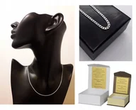 Biżuteria dla dzieci - Srebrny łańcuszek srebro 925 splot PANCERKA do zawieszek 55 cm DEDYKACJA P3 - miniaturka - grafika 1