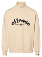 Bluzy męskie - ellesse Męska bluza nierozpinana Mężczyźni Bawełna beżowy jednolity, S - miniaturka - grafika 1