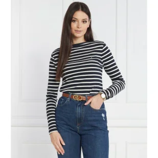 Tommy Hilfiger Bluzka CODY RIB SLASH-NK LS | Slim Fit - Bluzki damskie - miniaturka - grafika 1
