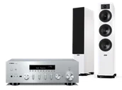 Zestawy stereo - Yamaha R-N600A (srebrny) + Tesi 6 (biały) - miniaturka - grafika 1