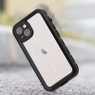 Etui Wodoodporne Alogy IP68 Case z przezroczystym tyłem Pancerna obudowa 360 do MagSafe do Apple iPhone 14 - Etui i futerały do telefonów - miniaturka - grafika 4