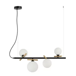 Reverso lampa wisząca 4-punktowa czarna/złota PND-5622-4-BK-W - Lampy sufitowe - miniaturka - grafika 1