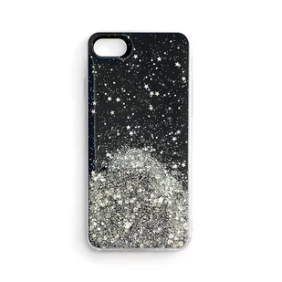 Wozinsky Star Glitter błyszczące etui pokrowiec z brokatem Samsung Galaxy A72 4G czarny - Etui i futerały do telefonów - miniaturka - grafika 1