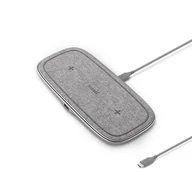 Ładowarki do telefonów - Moshi Sette Q - Podwójna bezprzewodowa ładowarka indukcyjna Qi do iPhone i Android (Nordic Grey) - miniaturka - grafika 1