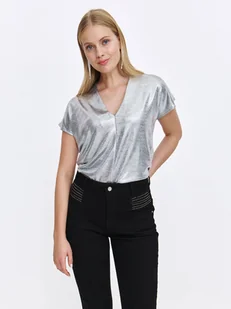 Błyszczący top - Koszulki i topy damskie - miniaturka - grafika 1